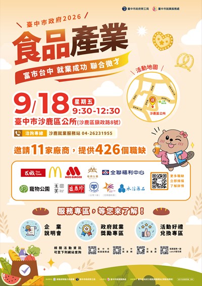 115-0918-富市台中就業成功-食品產業聯合徵才-dm
